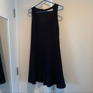 Navy Blue Textured Loft Dress
